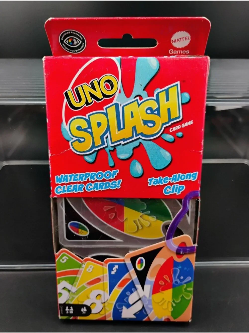 UNO Splash Waterproof Card Game With Clear Plastic Cards